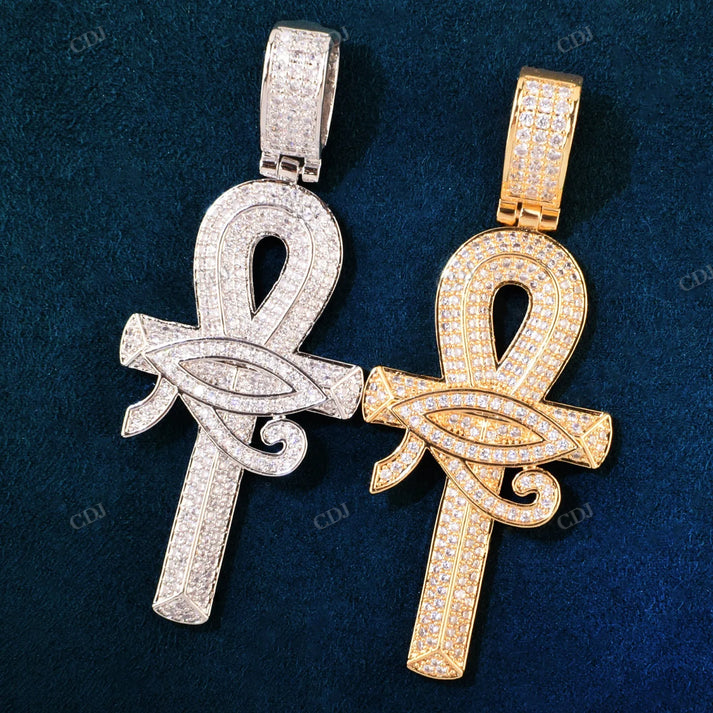 Antique Iced Out Moissanite Cross Pendant hip hop jewelry CustomDiamJewel