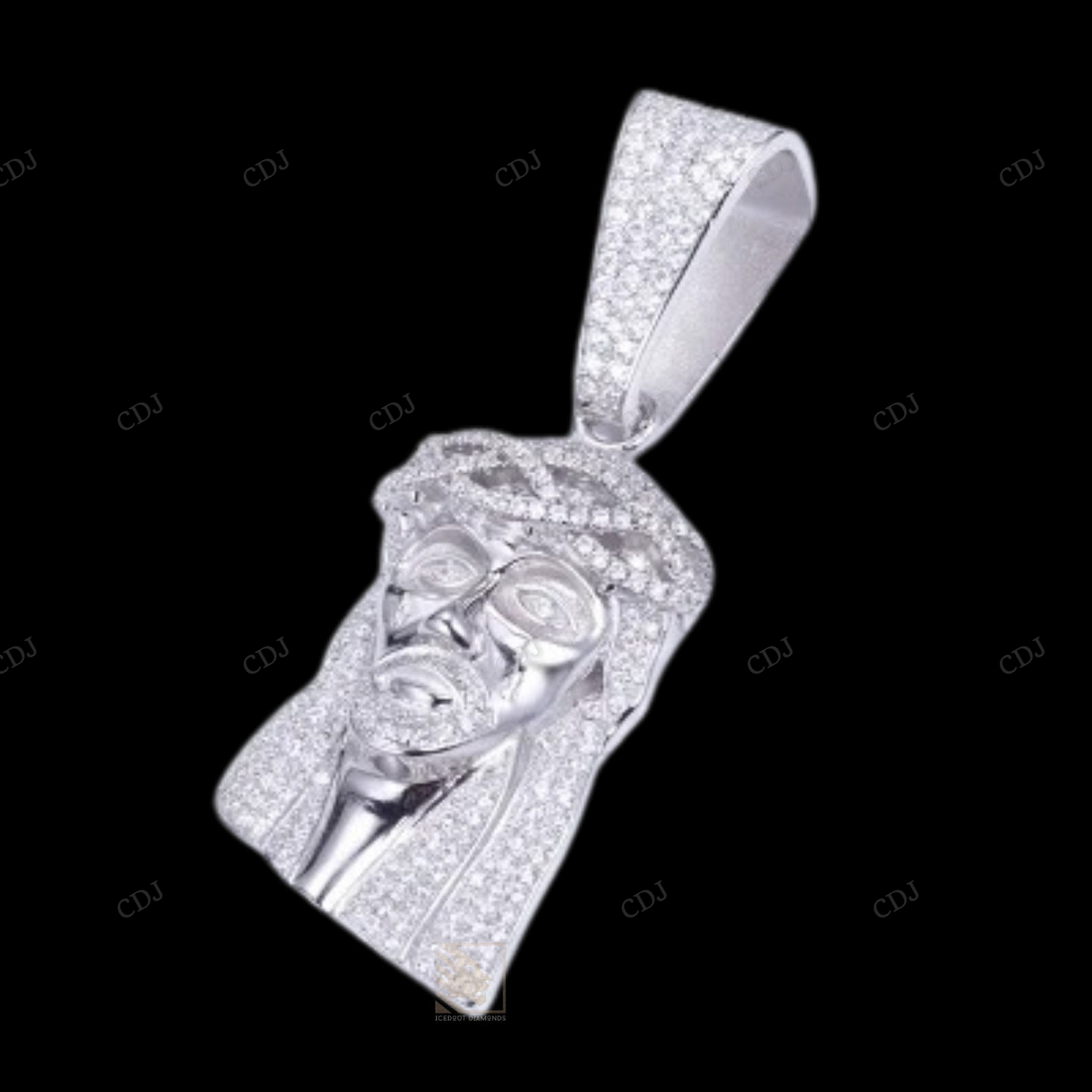 Hip Hop Fully Iced Out Jesus Pendant hip hop jewelry CustomDiamJewel