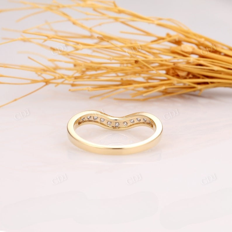 0.35CTW Lab Grown Diamond Curved Wedding Band  customdiamjewel   