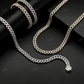 Iced Out 8MM Moissanite White Gold Cuban Chain hip hop jewelry CustomDiamJewel