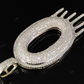2" 1.4 CTW 10K Gold Real Diamond Letter 'O' Initial Drip Pendant CustomDiamJewel