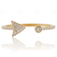 Yellow Gold Moissanite Diamond Arrow Ring hip hop jewelry customdiamjewel