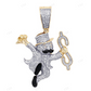 Sterling Silver Moissanite Custom Monopoly Man Pendant CustomDiamJewel