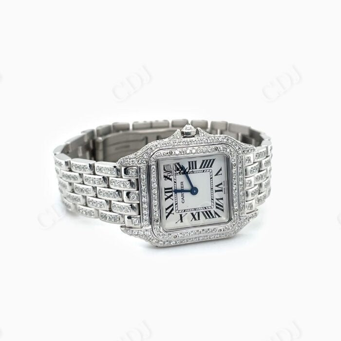 Rare Belt Cartier Fully Iced Out Moissanite Watch Manufacturer customdiamjewel