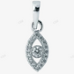 Sterling Silver Eye Moissanite Pendant hip hop jewelry CustomDiamJewel