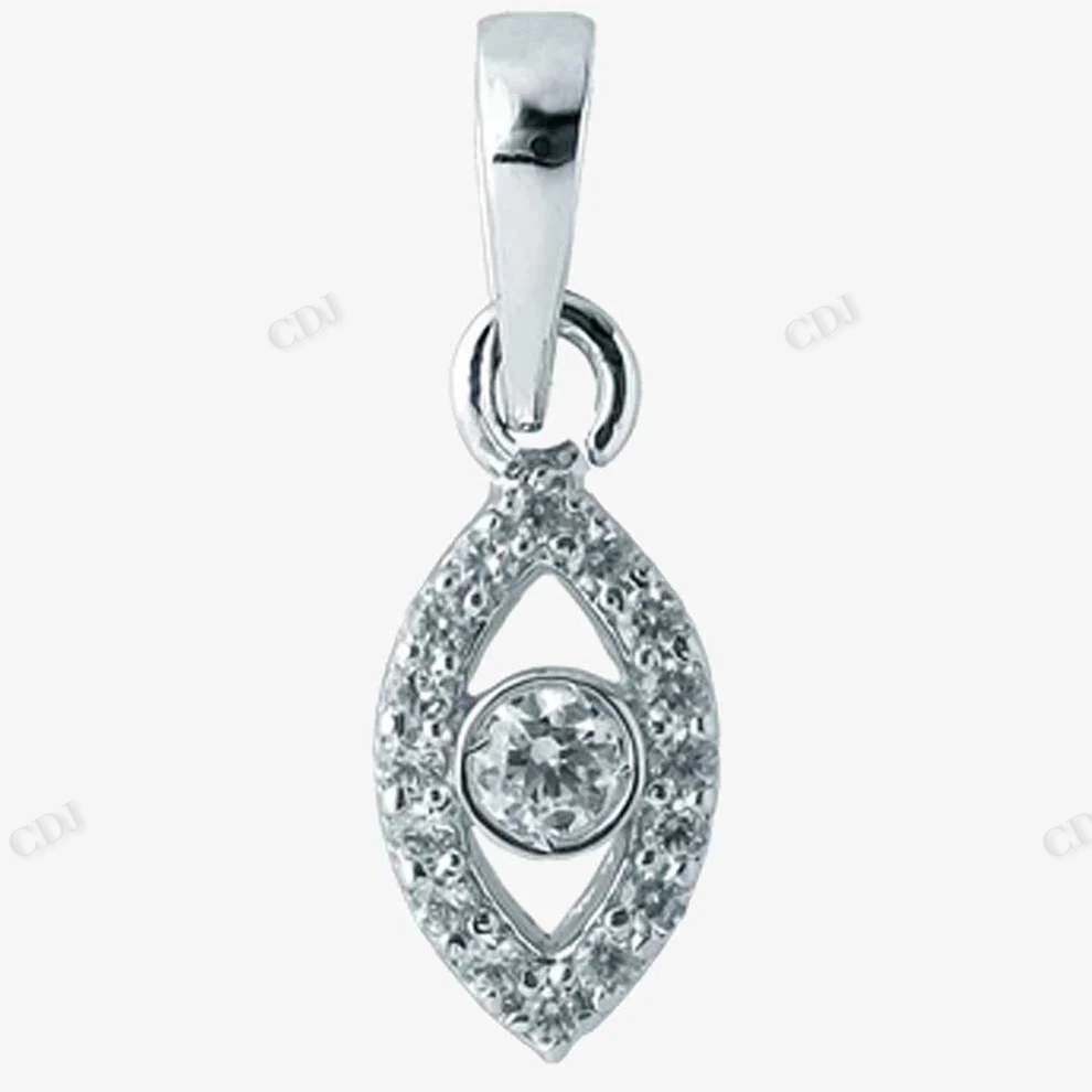 Sterling Silver Eye Moissanite Pendant hip hop jewelry CustomDiamJewel