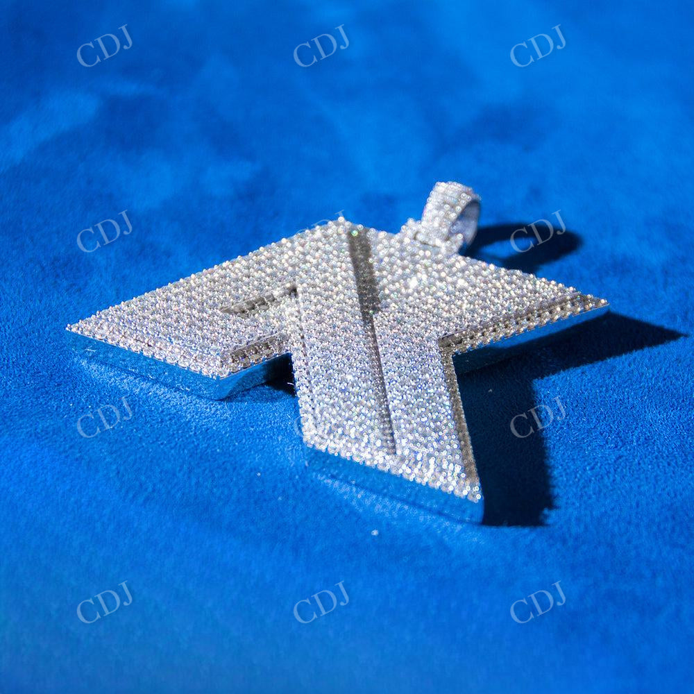 Fully Iced Out AK Diamond Pendant  customdiamjewel   
