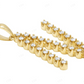 1.1" 0.33 CTW 10K Gold Natural Diamond Initial "N" Pendant CustomDiamJewel