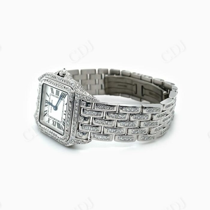 Rare Belt Cartier Fully Iced Out Moissanite Watch Manufacturer customdiamjewel