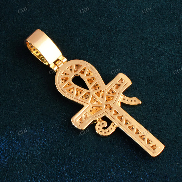 Antique Iced Out Moissanite Cross Pendant hip hop jewelry CustomDiamJewel