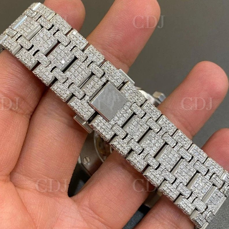 Fully Iced Out Moissanite Studded Hip Hop Men's Watch customdiamjewel