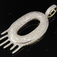 2" 1.4 CTW 10K Gold Real Diamond Letter 'O' Initial Drip Pendant CustomDiamJewel