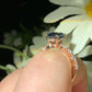 Blue Oval Cut Moissanite Diamond Ring For Women