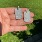 Iced Lab Grown Diamond Dog Tag Pendant  customdiamjewel   