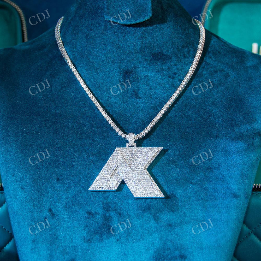 Fully Iced Out AK Diamond Pendant  customdiamjewel   
