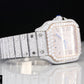 Two Tone Cartier Moissanite Studded Hip Hop Watch customdiamjewel