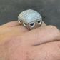 Solid Gold Hip Hop Big Iced Diamond Ring  customdiamjewel   