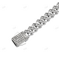 Iced Out 8MM Moissanite White Gold Cuban Chain hip hop jewelry CustomDiamJewel
