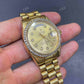 36mm Rolex Oyster Moissanite On Bezel Day Date Watch For Female customdiamjewel