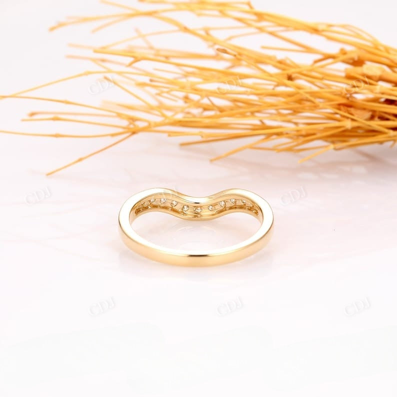 0.35CTW Lab Grown Diamond Curved Wedding Band  customdiamjewel   