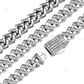 Iced Out 8MM Moissanite White Gold Cuban Chain hip hop jewelry CustomDiamJewel
