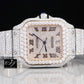 Two Tone Custom Moissanite Bust Down Hip Hop Watch customdiamjewel