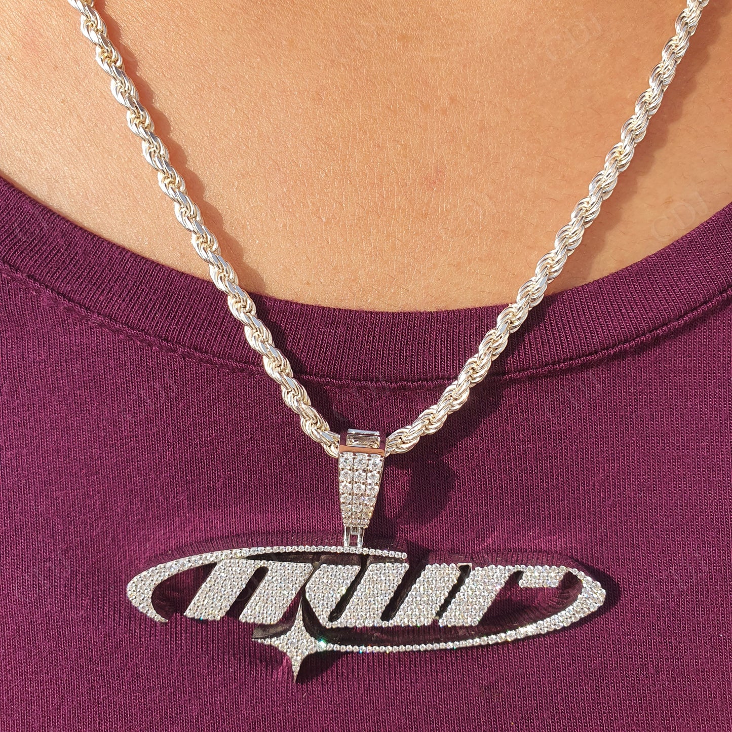 "NWR" VVS1 Moissanite 925 Silver Custom Pendant hip hop jewelry customdiamjewel   