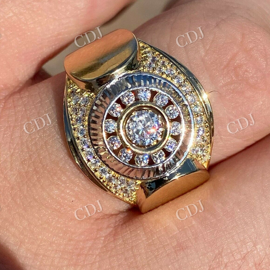 Round Cluster Hip Hop Ring  customdiamjewel   