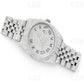41MM Diamond Studded Roman Digit White Gold Watch customdiamjewel