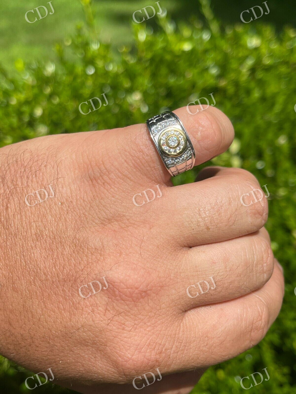 Hip hop Iced out Diamond Ring For Husband  customdiamjewel   