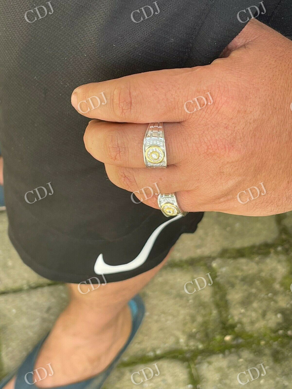 Hip hop Iced out Diamond Ring For Husband  customdiamjewel   