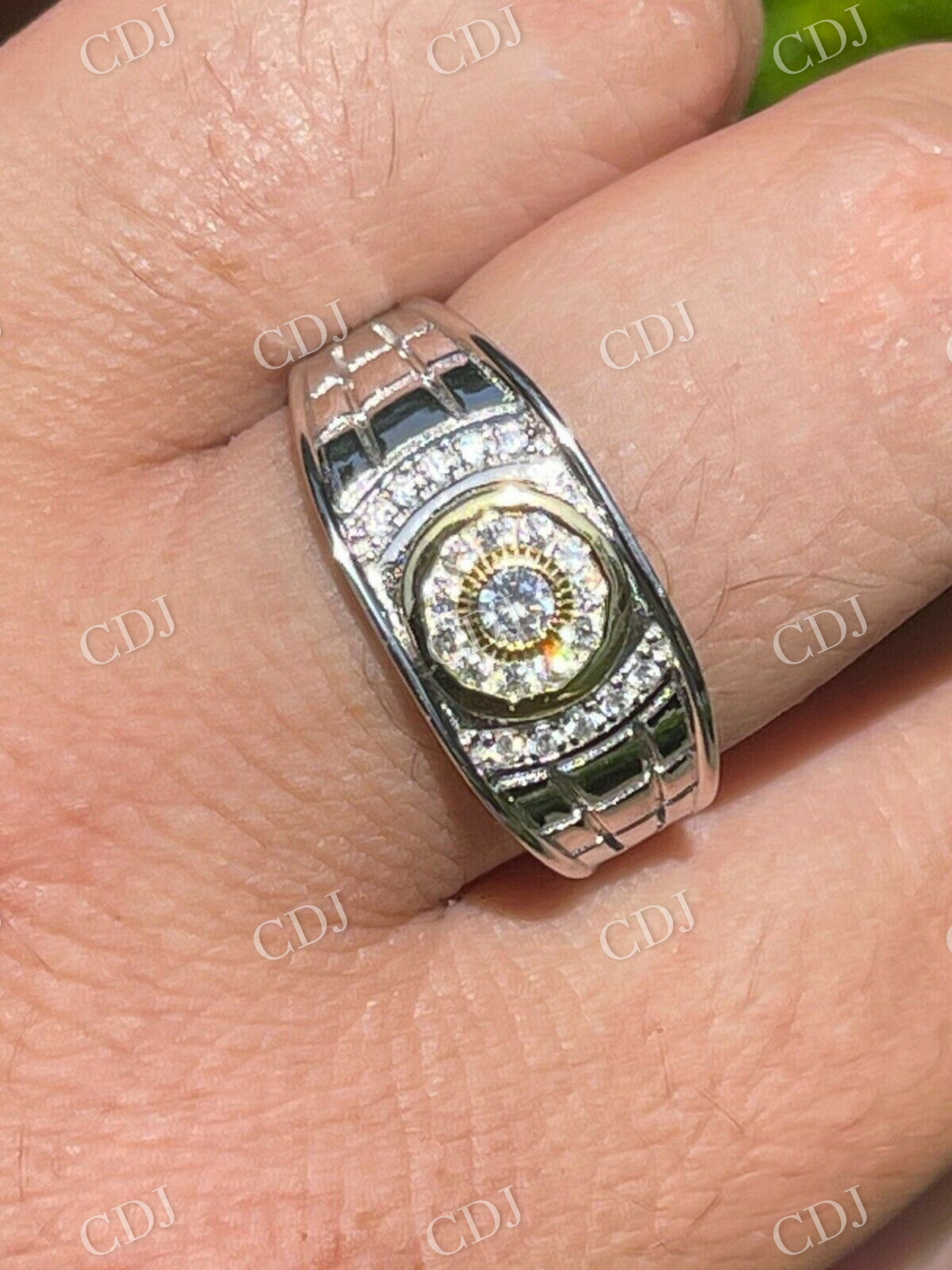 Hip hop Iced out Diamond Ring For Husband  customdiamjewel   
