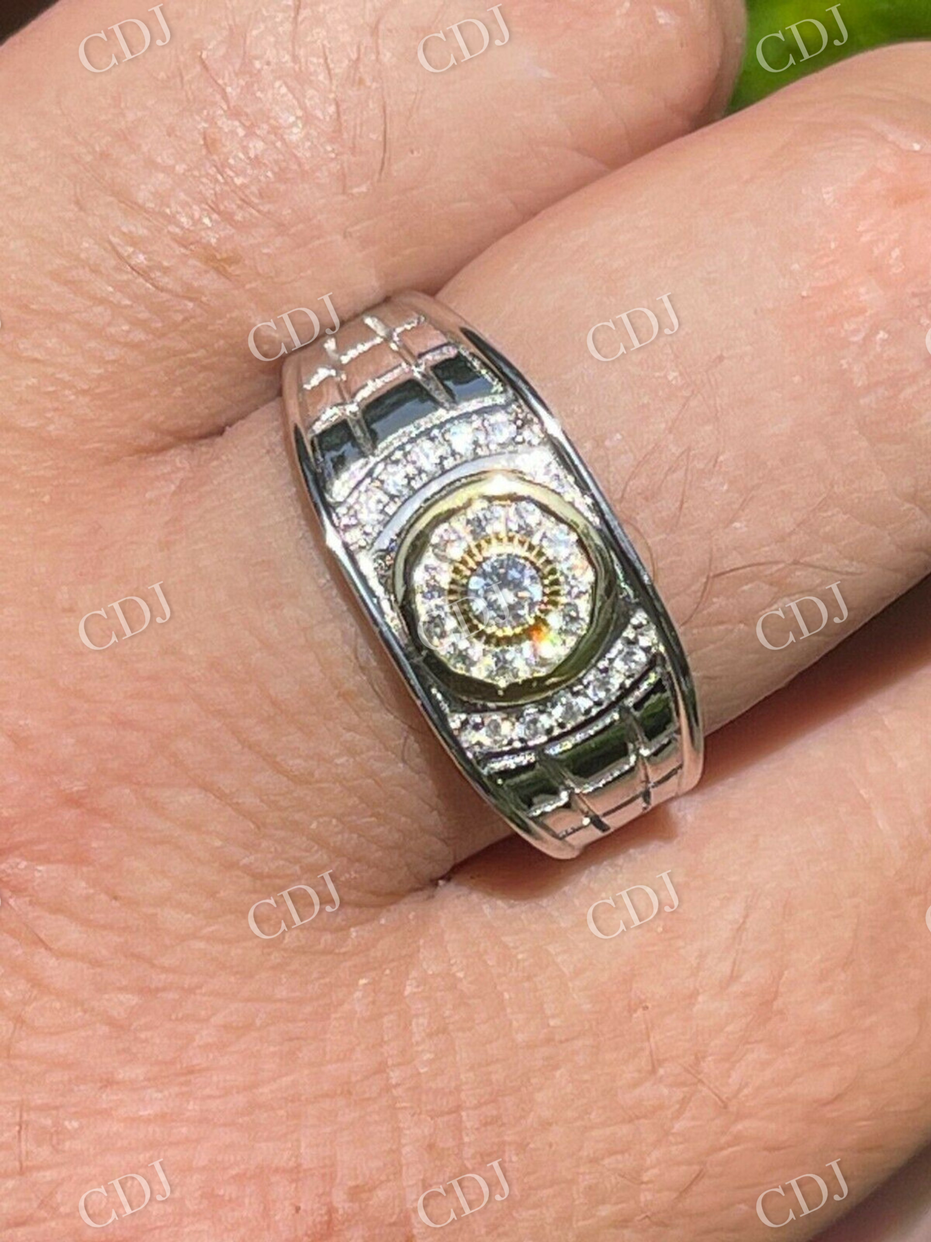 Hip hop Iced out Diamond Ring For Husband  customdiamjewel   