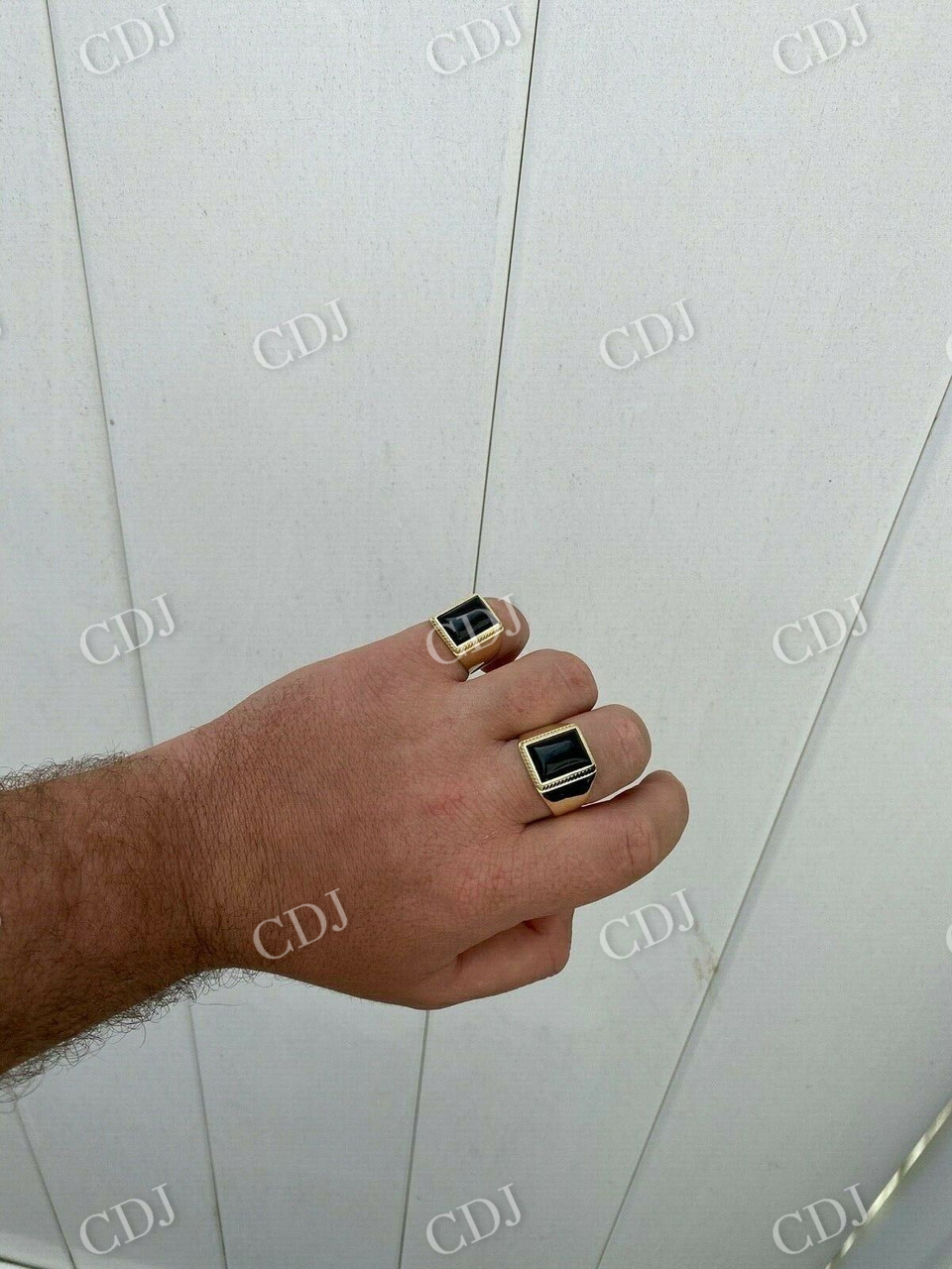 Mens 14k Gold Black Onyx Ring  customdiamjewel   