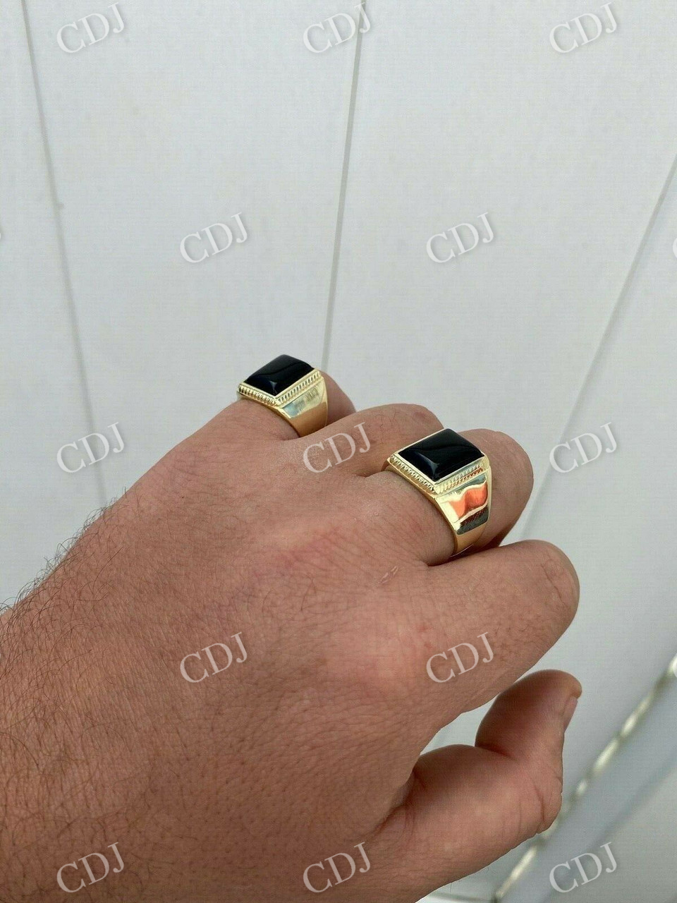 Mens 14k Gold Black Onyx Ring  customdiamjewel   