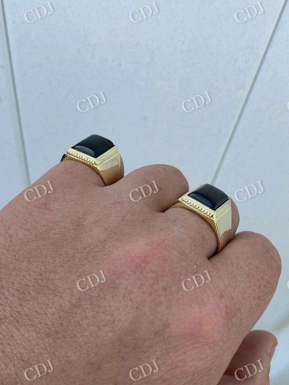 Mens 14k Gold Black Onyx Ring  customdiamjewel   