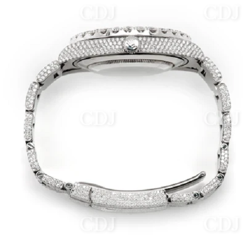 Hip Hop Iced Out Moissanite Diamond Red Dial Men's Wrist Watch customdiamjewel