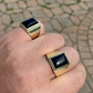Mens 14k Gold Black Onyx Ring  customdiamjewel   