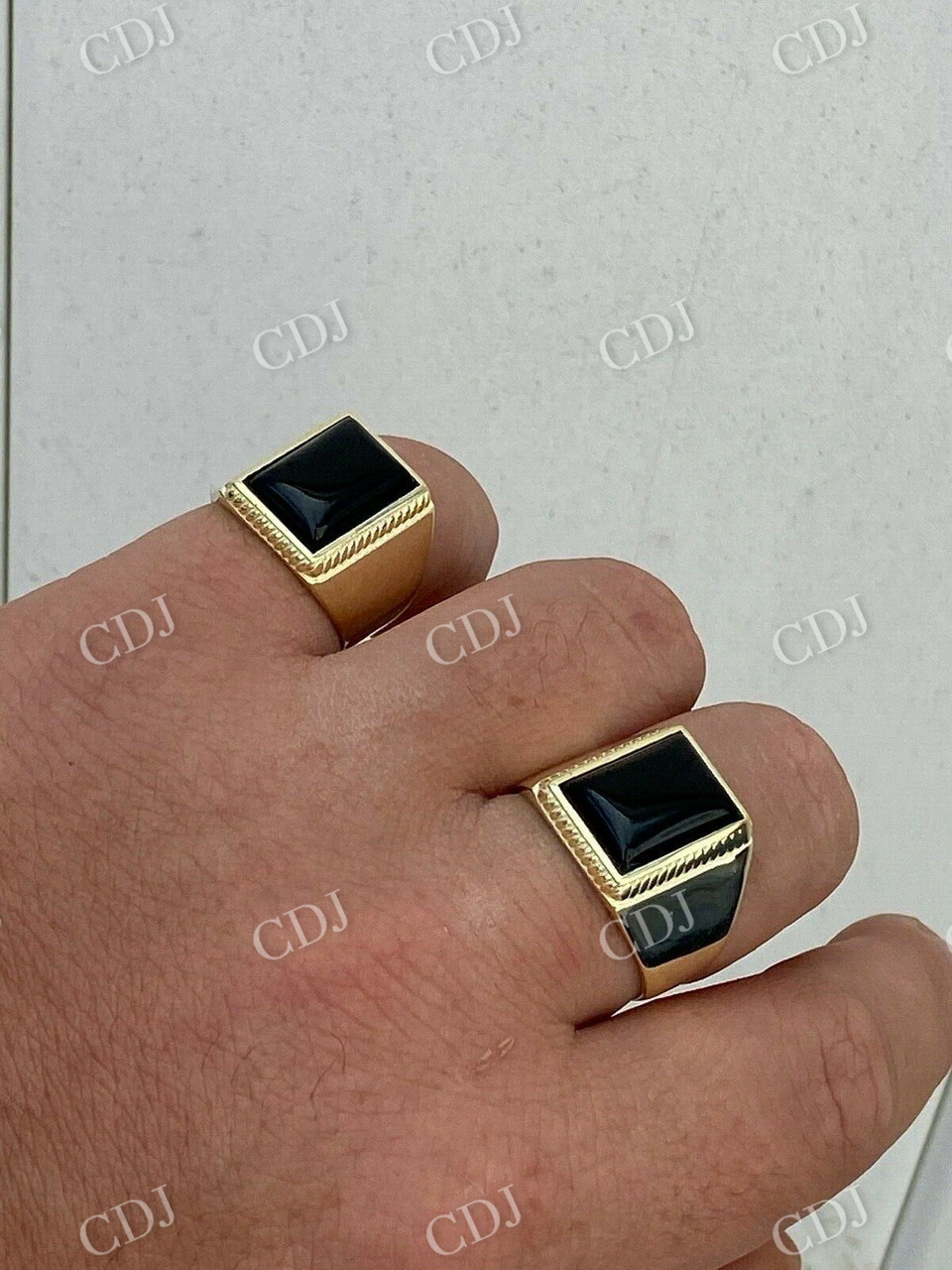 Mens 14k Gold Black Onyx Ring  customdiamjewel   