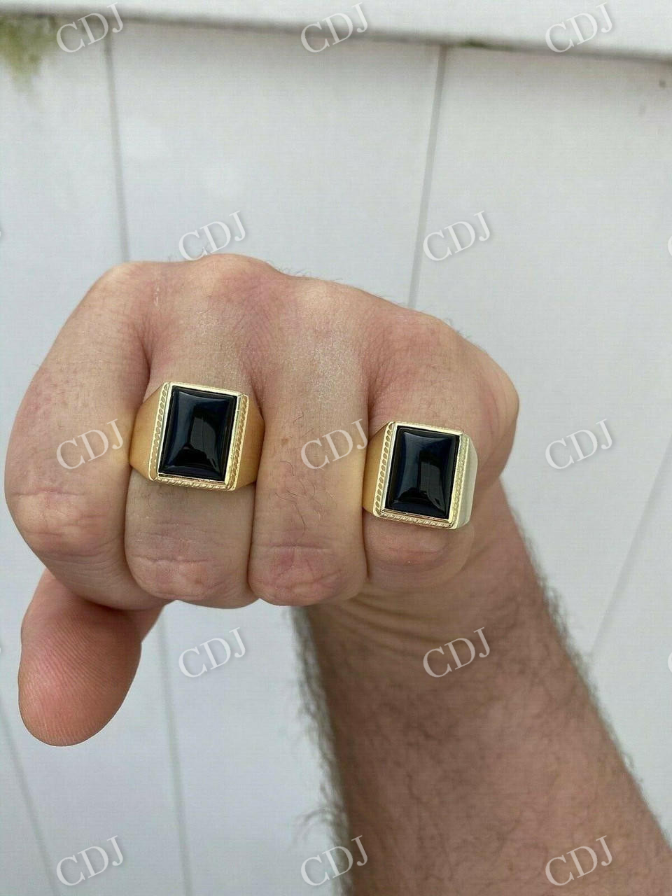 Mens 14k Gold Black Onyx Ring  customdiamjewel   