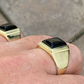 Mens 14k Gold Black Onyx Ring  customdiamjewel   