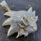 Moissanite Iced Goku Saiyan Dragon Ball Z Pendant  customdiamjewel   