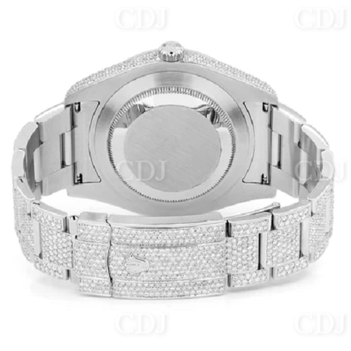 Moissanite Diamond Black Dial Automatic Watch customdiamjewel
