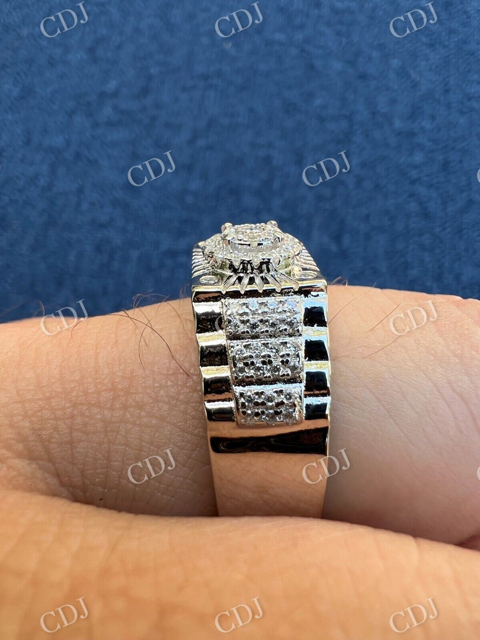 Hip Hop Star Burst Diamond Ring  customdiamjewel   