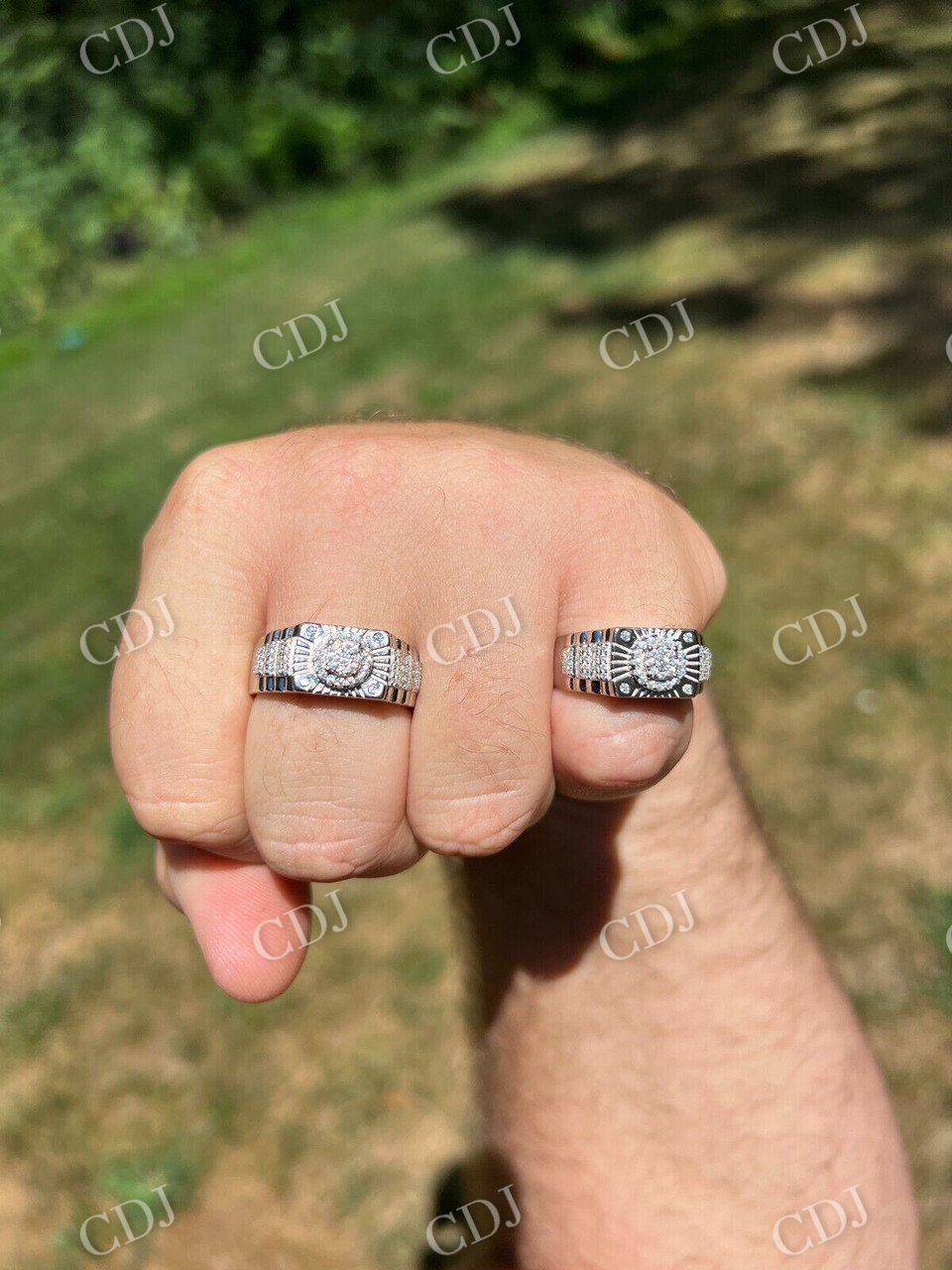Hip Hop Star Burst Diamond Ring  customdiamjewel   