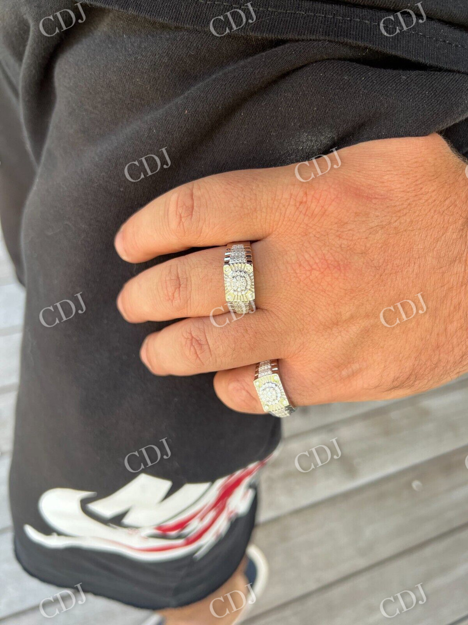 Hip Hop Star Burst Diamond Ring  customdiamjewel   