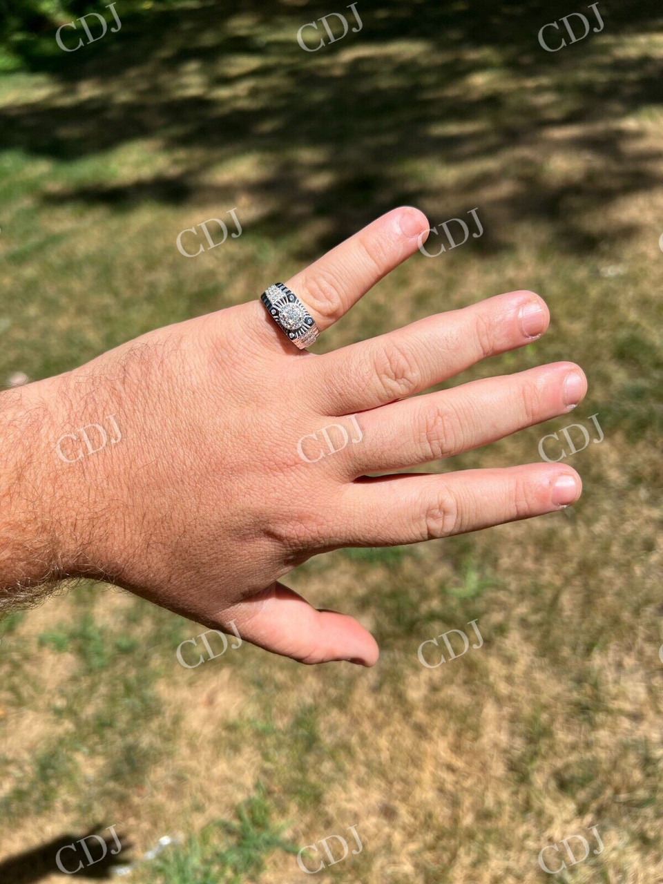 Hip Hop Star Burst Diamond Ring  customdiamjewel   