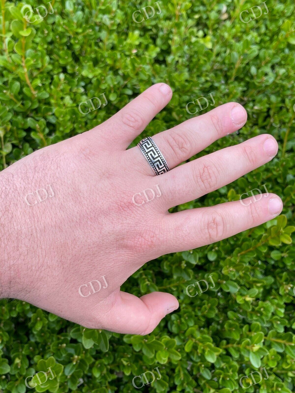 Greek Key Unisex Ring  customdiamjewel   
