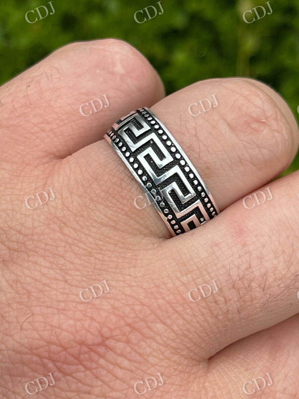 Greek Key Unisex Ring  customdiamjewel   
