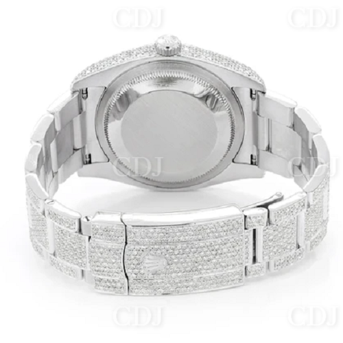 High Quality Moissanite Custom Blue Dial Rolex Watch customdiamjewel